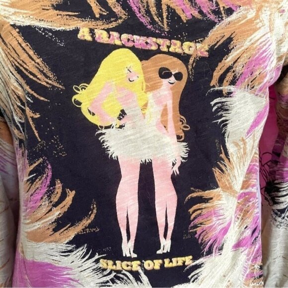 Custo Barcelona "A Backstage Slice Of Life" Floral Sequin Long Sleeve Top - M - Picture 4 of 11